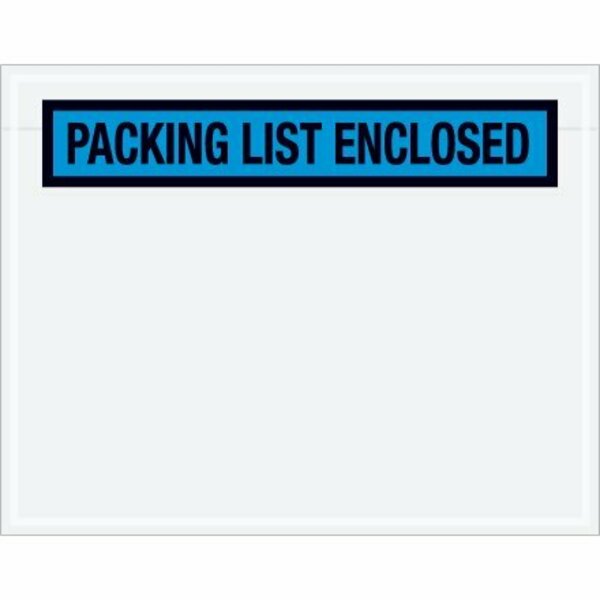 Bsc Preferred 7 x 5-1/2'' Blue Panel-Face ''Packing List Enclosed'' Envelopes, 1000PK PL458